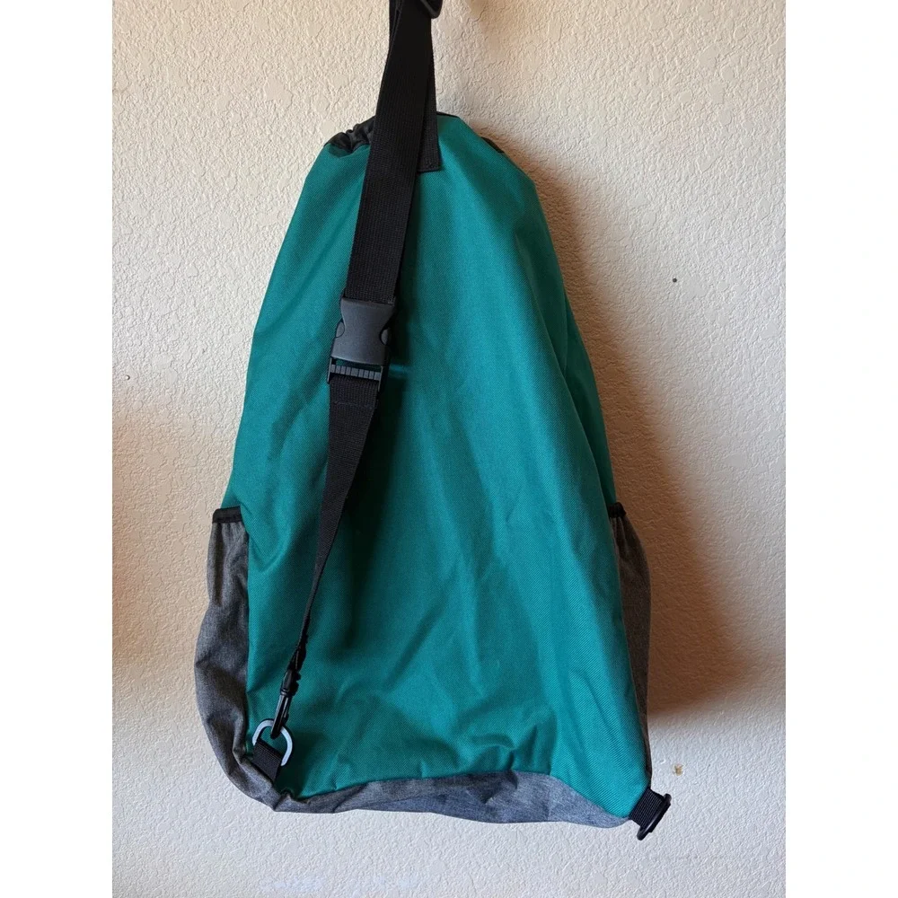 Ironman 70.3 Waco ViewSport‎ Sling Backpack Teal Gray Drawstring Gym Bag